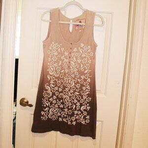 Johnny Was Ombre Embroidered Mini Tank Dress Size Medium